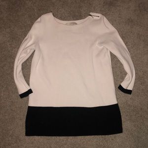 Loft 3/4 sleeve color block sweater